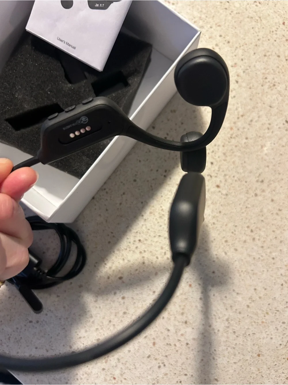 Open Ear Bone Conduction Headphones - Black
